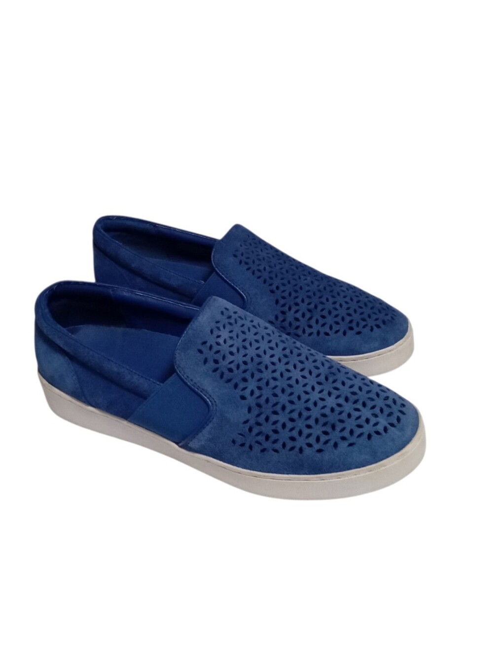 Vionic Kani Slip On Sneakers Blue Suede Comfort Shoes Women's-Size 9